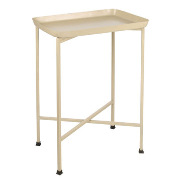 Sterling 26.25" Industrial Classic Metal Foldable Rectangular End Table and Side Table with Removable Tray Top